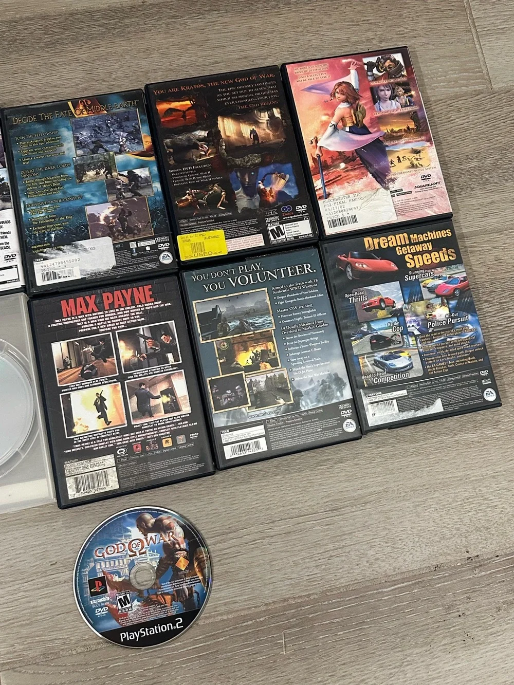 VTG PlayStation 2 Video Games Lot (11) (God Of War 1 & 2, Manhunt, Max Payne)